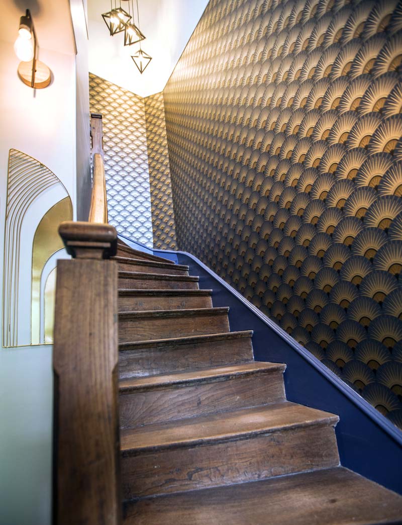 L'escalier de la petite maison à louer pour 4 personnes à Deauville